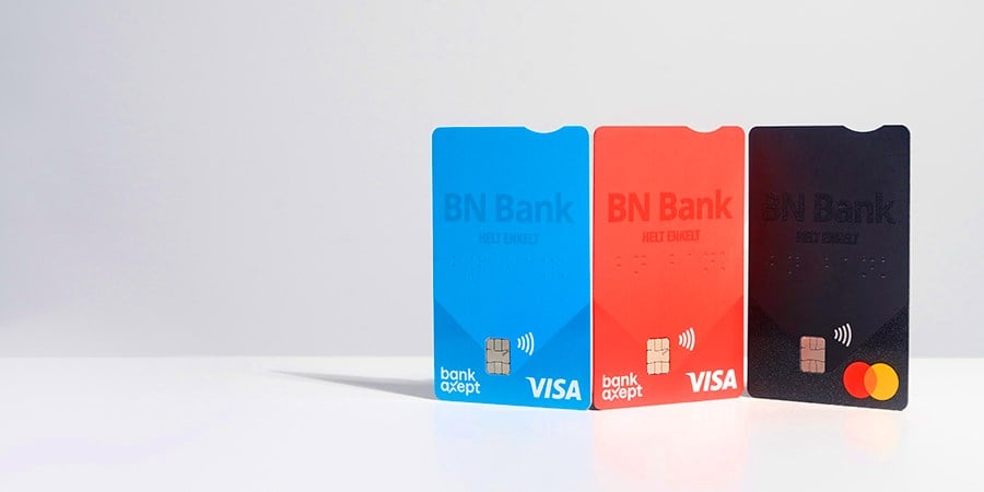 Bankkort, barnekort og kredittkort i BN Bank